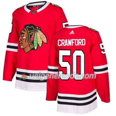 Herren Eishockey Chicago Blackhawks Trikot Corey Crawford 50 Adidas 2017-2018 Rot Authentic